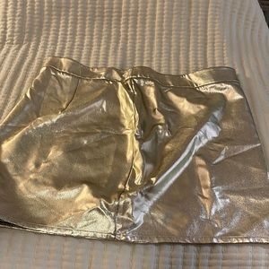 Size 2X Rose Gold Metallic Skirt